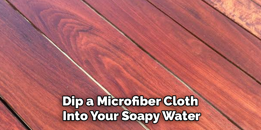 Dip a Microfiber Cloth
Into Your Soapy Water