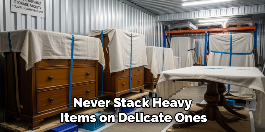Never Stack Heavy 
Items on Delicate Ones