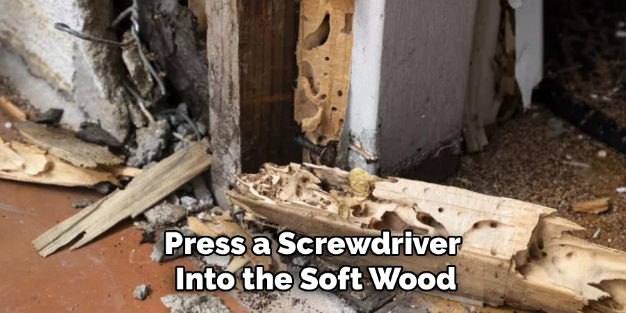 Press a Screwdriver 
Into the Soft Wood