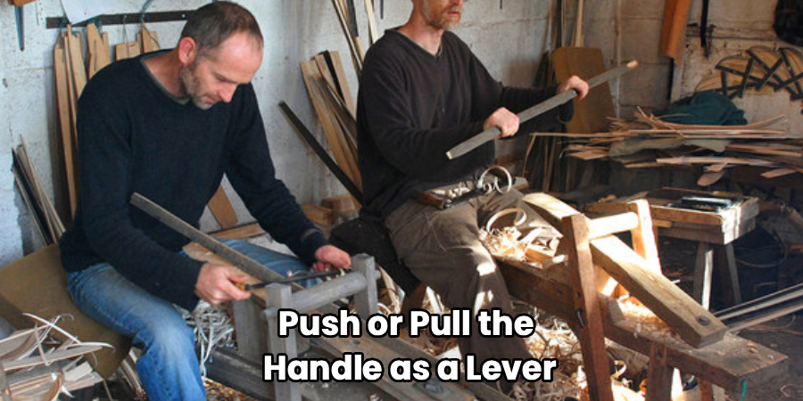 Push or Pull the
Handle as a Lever