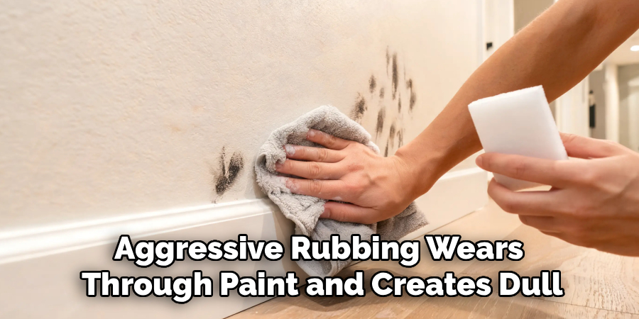 Aggressive Rubbing Wears 
Through Paint and Creates Dull