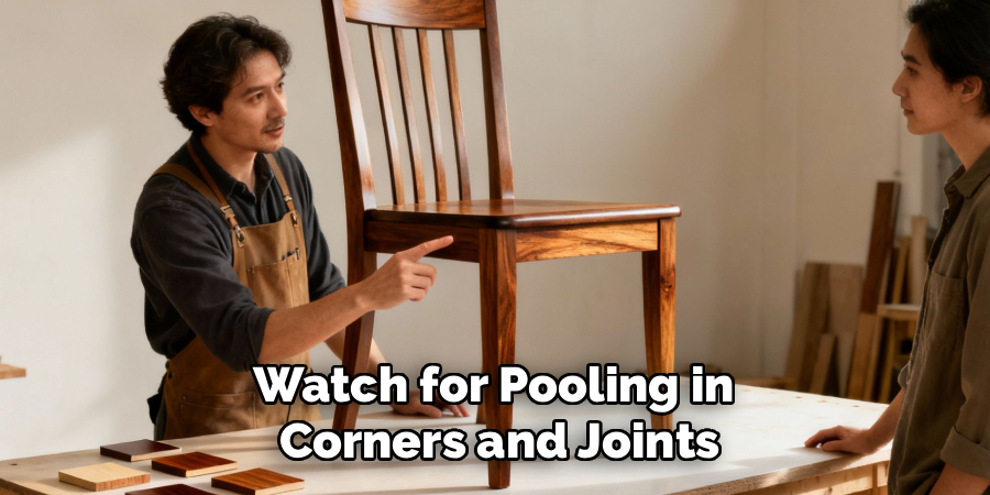 Watch for Pooling in 
Corners and Joints